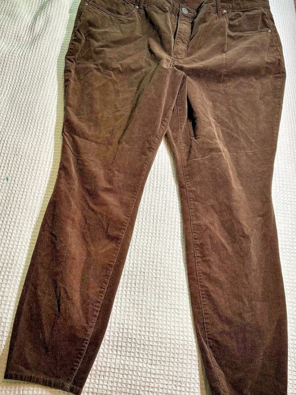 Kut from the Kloth Diana Fab AB Skinny Brown Skinny Jeans Waist 22W Like New